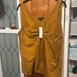 Jcrew mustard top size L NWT